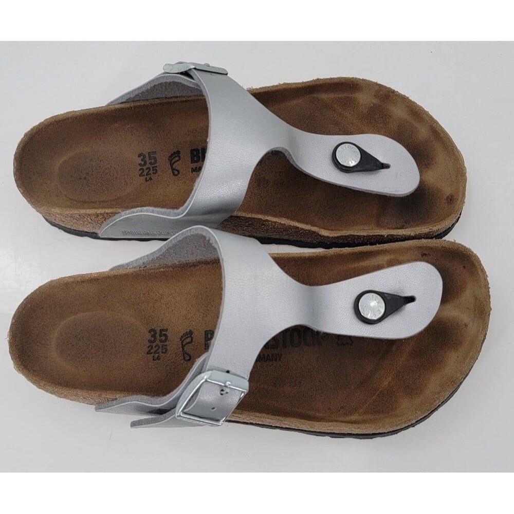 BIRKENSTOCK Gizeh Birko-Flor Metallic Silver - Picture 2 of 10